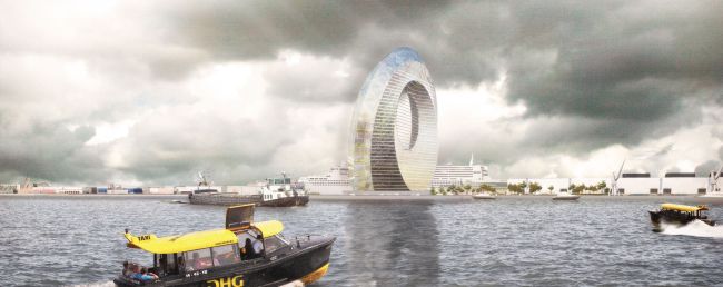 Edificio futuristico e sostenibile Windwheel che sorgerà a Rotterdam