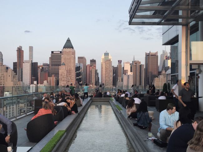 New York, spazio pubblico sulla copertura di un grattacielo