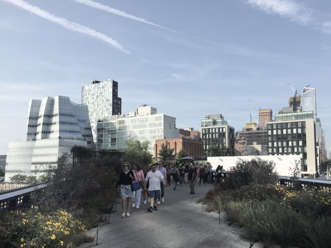 Un tratto della High Line, un parco lineare sopraelevato a New York