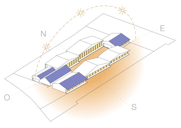 Pannelli fotovoltaici sul tetto del nuovo polo scolastico Cascina della Conoscenza