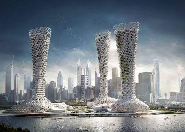 AmorphouStudio ha firmato il progetto delle Symbiotc Towers di Dubai