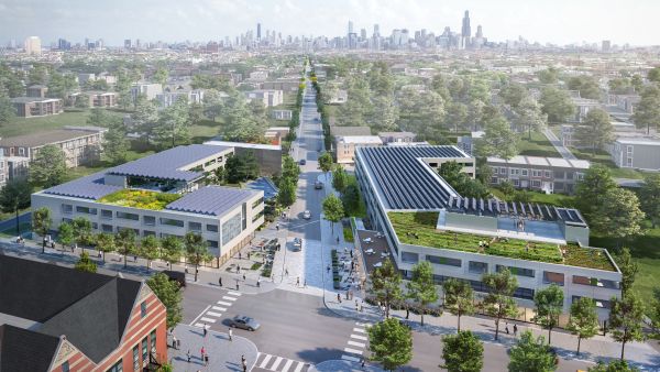 Reinventing cities: Vista aerea di Garfield Green a Chicaho