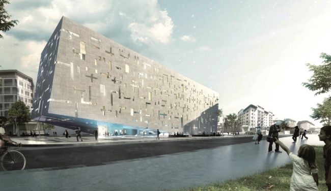 Edificio-arca ispirato all'acqua per la nuova sede milanese di CAP 