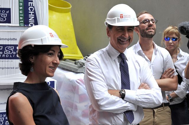 Il Sindaco di Milano Giuseppe Sala e l’assessore alle Attività produttive Cristina Tajani all'avvio del progetto 'Sharing Cities' a Milano