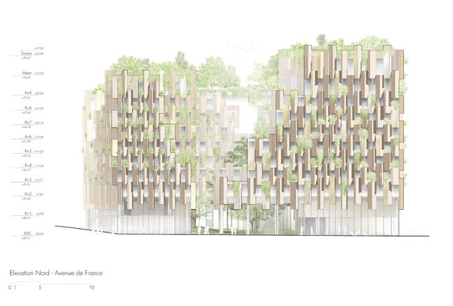 Pianta nord progetto 1Hotel a Parigi firmato Kengo Kuma