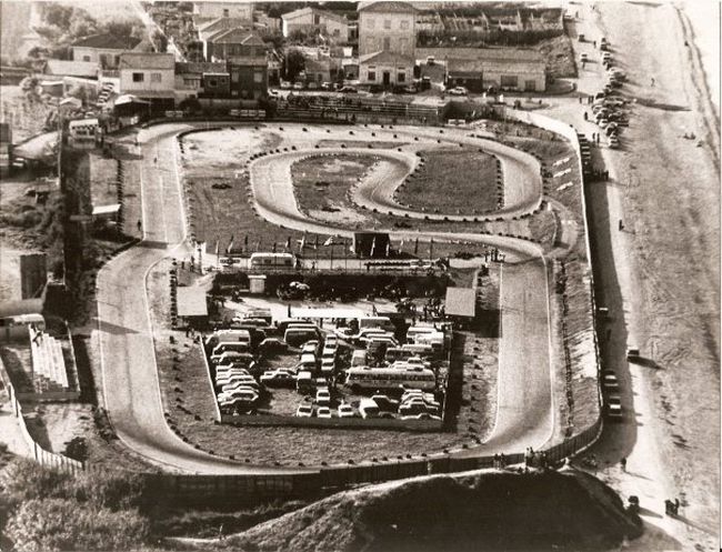 La pista di Fano prima dell'allungamento del 1985