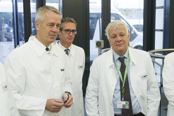 Il ministro dell'Ambiente Galletti visita il quartier generale BASF a Ludwigshafen, in Germania