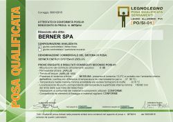 Certificato posa qualificata serramenti di Berner