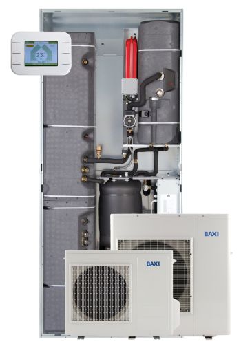 Sistema Baxi CSI IN Idro E, con pompa di calore aria-acqua monoblocco inverter