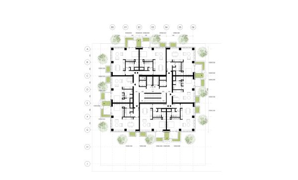 Pianta appartamento Trudo Vertical Forest a Eindhoven