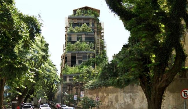 Le piante che caratterizzano la torre torre Rosewood Tower a San Paolo