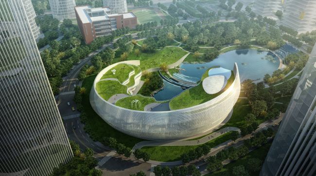 L’hotel di lusso del progetto Xiantao Big Data Valley masterplan a Chongqing 