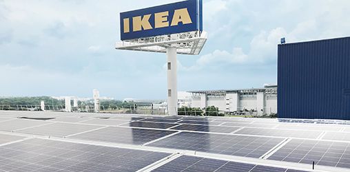 Impianto fotovoltaico dell'Ikea di Singapore con inverter ABB