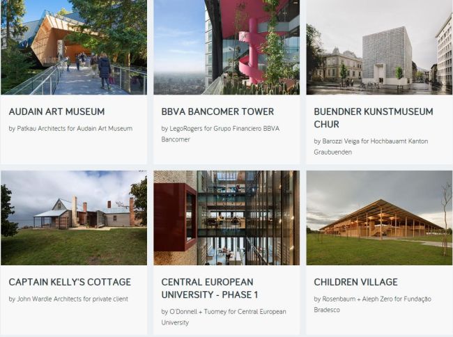 progetti vincitori del RIBA Awards for International Excellence 2018