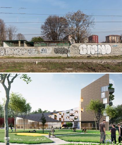 Edificio Corte Verde a Milano, prima e dopo i lavori
