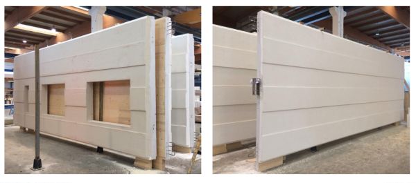 Rhinoceros Wood: La produzione in stabilimento dei pannelli prefabbricati