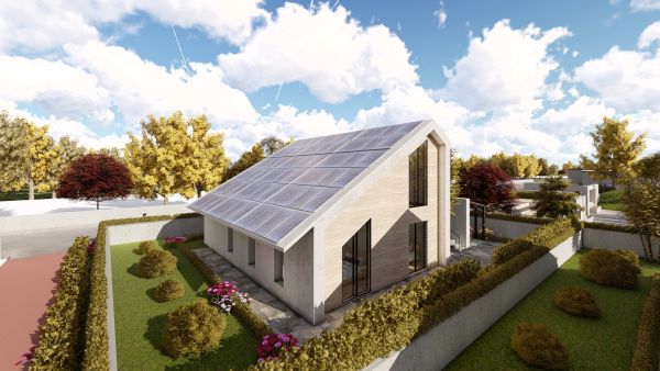Tetto fotovoltaico per la villa autosufficiente ecolibera