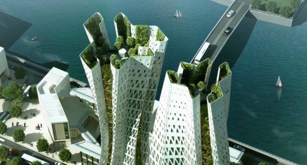 I giardini pensili sopra i grattacieli di Hong Kong Aero Hive