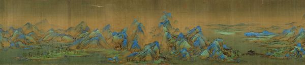 famoso dipinto di Ximeng Wang “Mille miglia di montagne e fiumi”