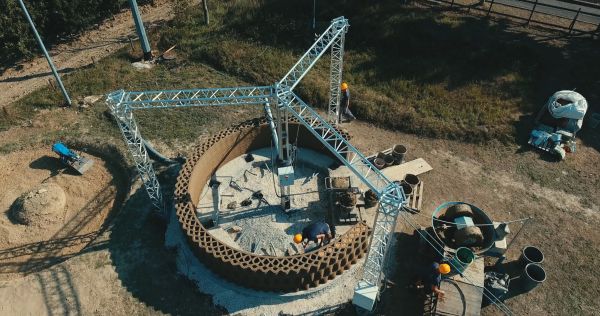 Progetto italiano di casa green realizzata con una stampante 3D