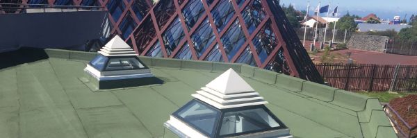 Membrane Derbigum ignifughe per la copertura della Casa del Vulcano in Francia
