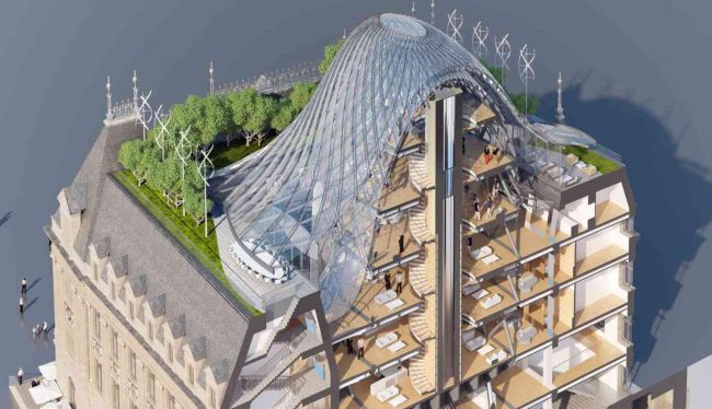 Nella riqualificazione dell’Hotel des Postes utilizzate le energie rinnovabili