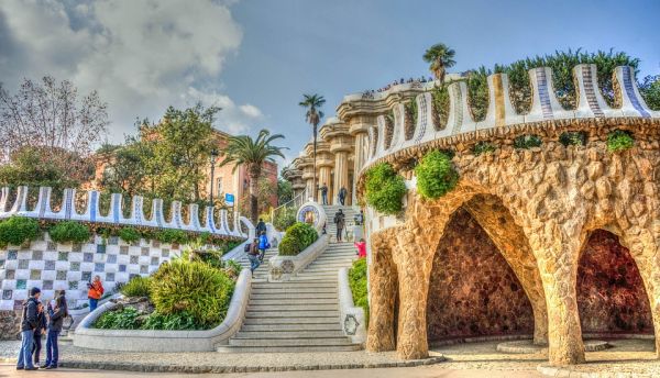 Parc Guell, realizzato da Gaudì a Barcellona