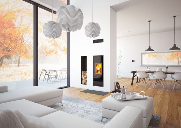 Sistemi Integrati Schiedel KINGFIRE®, stufa a legna e canna fumaria in un'unica soluzione
