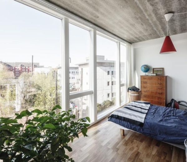 Gli appartamenti del condominio in social housing Dortheavej di Copenaghen sono molto luminosi