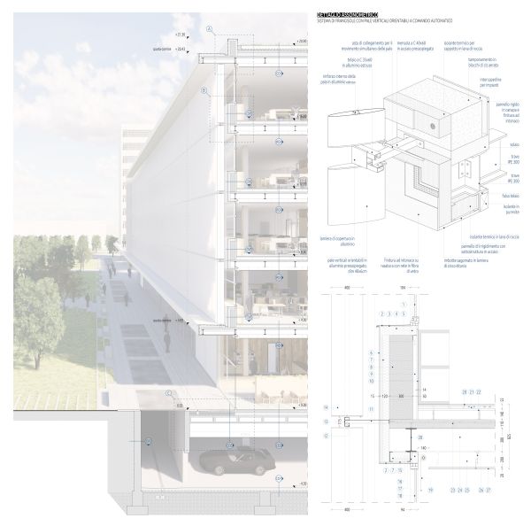 Modena City Hall: Sezione tecnologica prospettica 