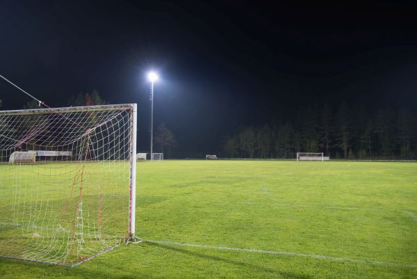 Proiettori LED Smart[PRO] Gewiss per l'intervento di relamping del campo da calcio Ciamaor