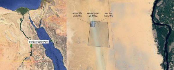 In Egitto il Benban Solar Park, il più grande parco solare al mondo, visibile dallo spazio