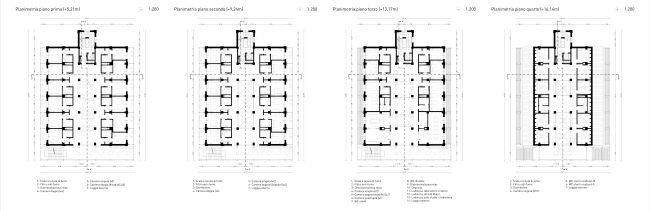 Planimetrie piani 2-4 granaio Porto San Giorgio