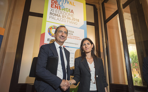 Beppe Sala e Virginia Raggi nell'edizione 2018