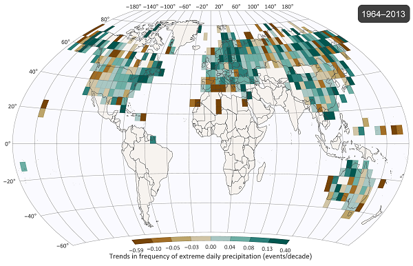 Mappa mondiale delle precipitazioni estreme