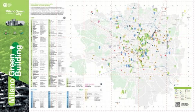 La mappa della Milano green di GBC Italia