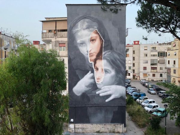 Progetto di riqualificazione nel quartiere Rione Luzzatti di Napoli con i murales