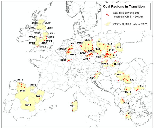 Le centrali elettriche a carbone attive in Europa