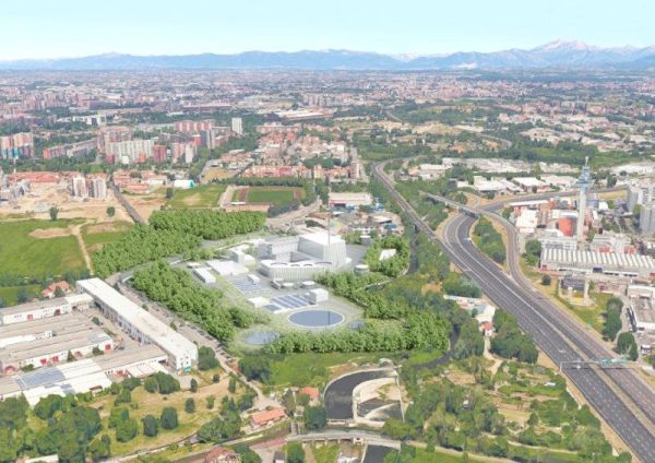 Render della biopiattaforma di Sesto San Giovanni