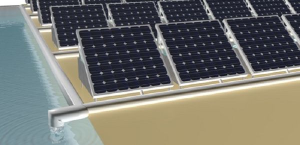Pannelli fotovoltaici che producono acqua pulita