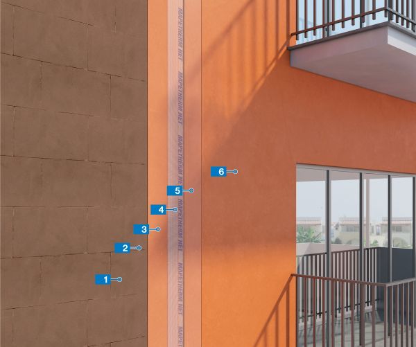 rasante elastico Mapetherm Flex RP di Mapei specifico per l'isolamento a cappotto