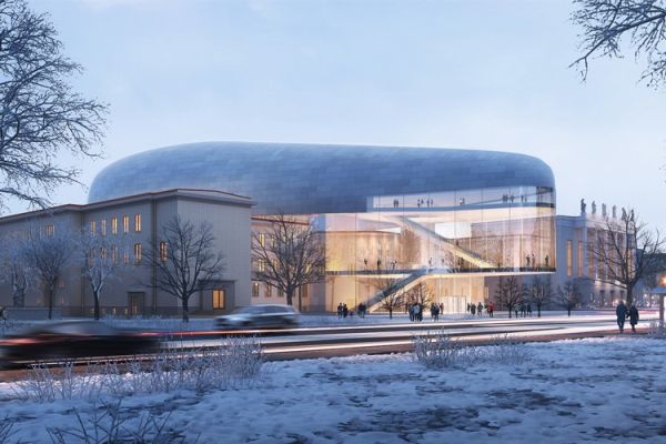 La prima concert hall ad energia solare in Repubblica Ceca con finestre con triplo vetro, termicamente isolanti.