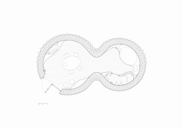 Pianta del modulo abitativo Tecla stampato in 3D