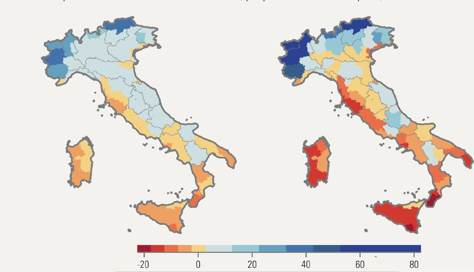 Impatti dell'innalzamento della temperatura sulla performance economica in Italia