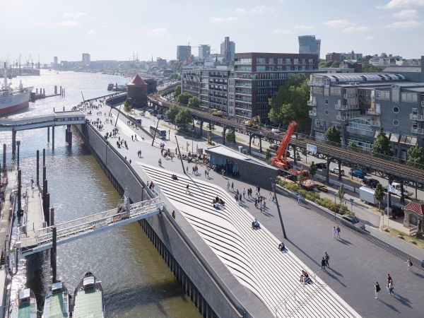 La promenade urbana realizzata ad Amburgo su progetto di ZHA