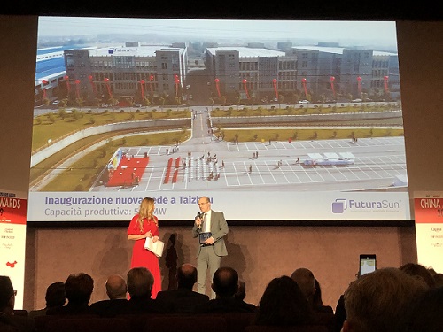 FuturaSun premiata ai China Awards 2019
