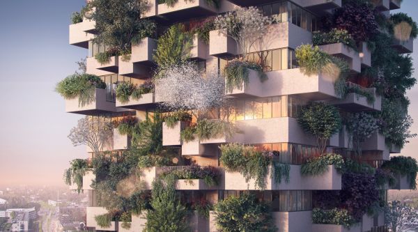 Progetto Bosco Verticale in social housing a a Eindhoven