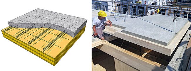 Grattacielo Hoho Vienna, solai sono un sistema composito legno e cemento prefabbricato