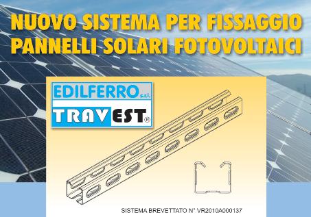 Edilferro Travest, nuovo sistema per fissaggio pannelli fotovoltaici 1