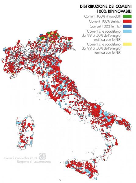 Comuni Rinnovabili 2013: 600mila impianti da fonti verdi e 250mila posti di lavoro possibili 1